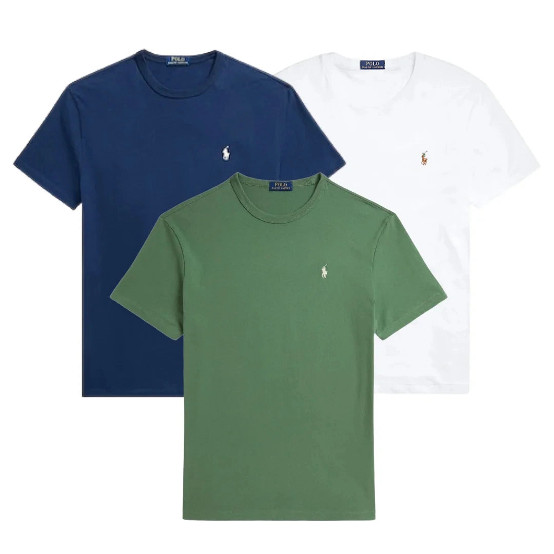 3 PACK – T-SHIRTS EN COTON COUPE SLIM HOMMES